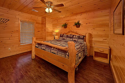King Bedroom in Pigeon Forge Cabin - A Rocky Top Ridge