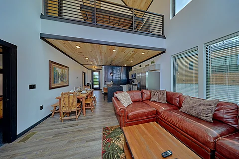 Spacious Living Room with TV - A Soaky Adventure