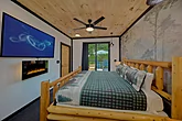 King Bedroom with Electric Fireplace & TV