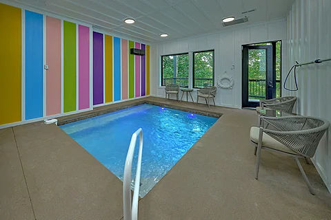4 Bedroom Cabin with Private Indoor Pool  - A Soaky Adventure