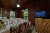 Master Bedroom with King bed at 2 bedroom cabin