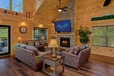 6 bedroom cabin with living room fireplace
