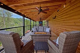 Group size cabin with outdoor fire pit and TV 