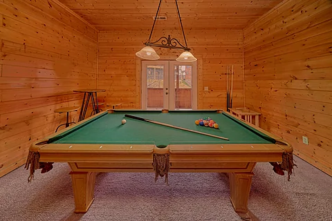 Pool Table in Pigeon Forge Cabin - Autumn Ridge