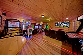 Game room and Theater Room in 4 bedroom cabin