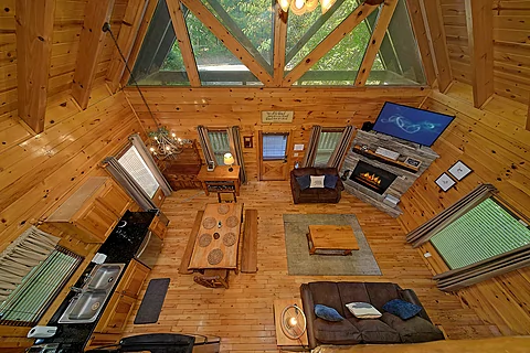 Cozy 4 bedroom cabin view from the loft  - Bears Repeating