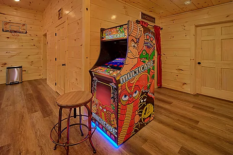 PacMan Arcade Game in 5 bedroom rental cabin - Brooks Haven
