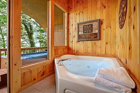 Smoky Mountain Cabin with Jacuzzi and View  - Enchanted Evenings