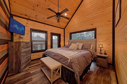 Master Bedroom with King Bed and TV - Fiesta Hills Hideaway