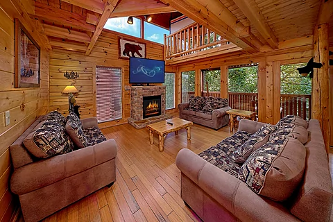 3 bedroom resort cabin with fireplace  - Fun Zone