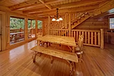 Cabin rental with dining room and full kitchen
