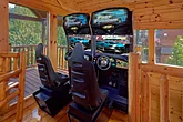 Rental cabin with pool table, racing game arcade