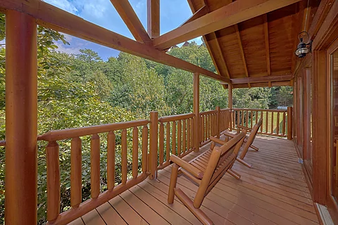 Wooded View from 3 bedroom cabin deck - Fun Zone
