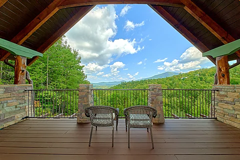 Mountain Views from deck of 4 bedroom cabin - Grouse Ridge Lodge
