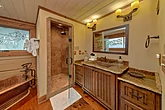 Cabin Master Bath with soaking tub and shower