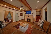 Living Room with Cable TV and Electric Fireplace