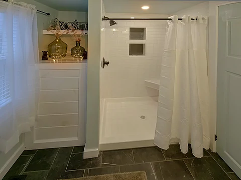 Full Bathroom with Walk-in Shower  - Jewell's Place