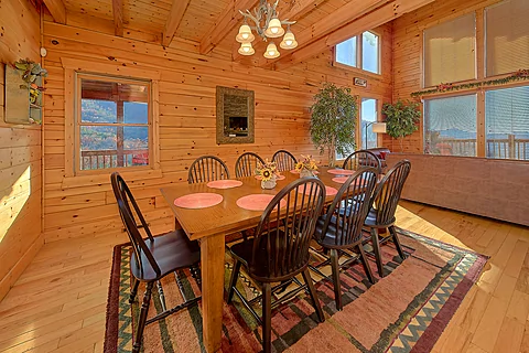 Dining Table and Chairs Seats 8 - Lookout Lodge