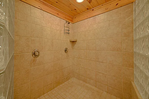 Master Bathroom with Rainfall & Standard Shower - Lookout Lodge