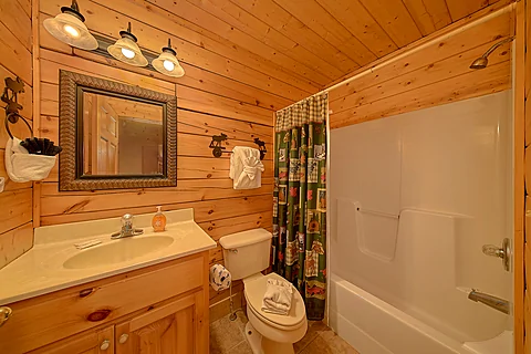 Master Bathroom with Tub / Shower Combo - Lookout Lodge