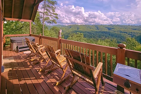 Mountain Views from 4 bedroom Sevierville cabin - Million Dollar View