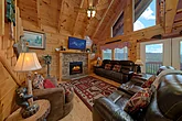 4 bedroom cabin with living room fireplace