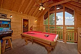 Pool table and arcade games in 4 bedroom cabin 