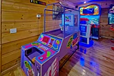 4 bedroom rental cabin with basketball game