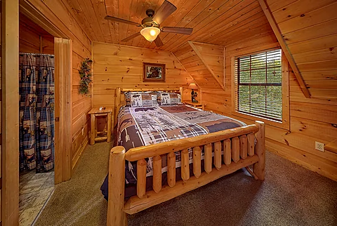 Rustic cabin rental with Queen Master bedroom - Mountain Bearadise