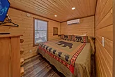 Private king bedroom in 1 bedroom tiny home