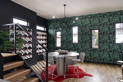 Cozy Dining nook in 4 bedroom Nashville Rental - Nashville Neon Nights