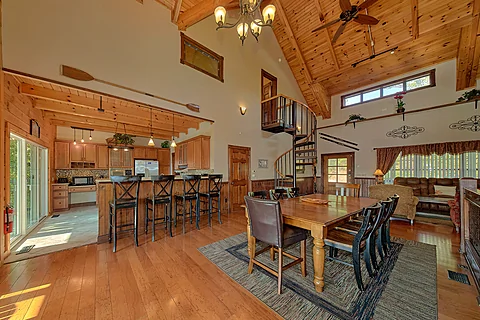 Spacious Dining Area in Pigeon Forge Cabin - Northern View Lodge