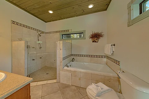 Attached Bathroom with Walk-In Shower - Northern View Lodge