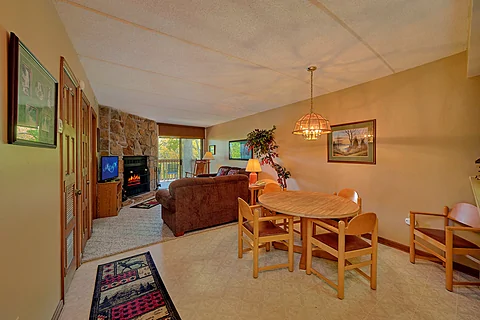 Condo with Living Room and Dining Area - Our Mountain Home