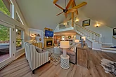 Spacious Living Room with Gas Fireplace