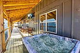 25 bedroom cabin with 2 hot tubs and game room