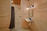 Spacious walk in shower 