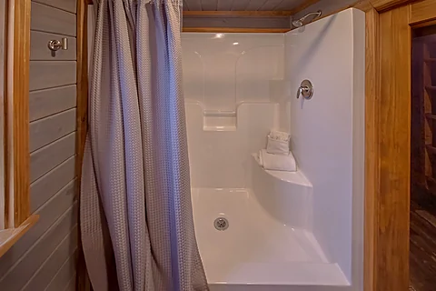 Full Bathroom with Walk-in Shower - The Happy Shack