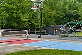 Cabin rental with basketball playground and pool