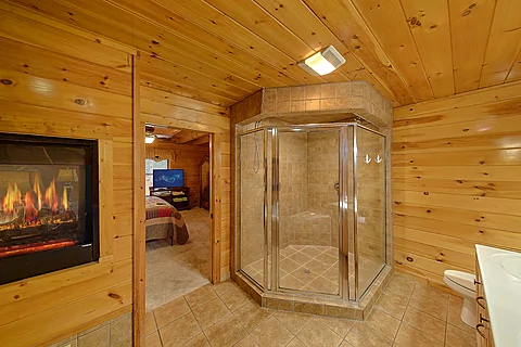 Master Bathroom with Walk-in Shower - Wuzzy's Flophouse